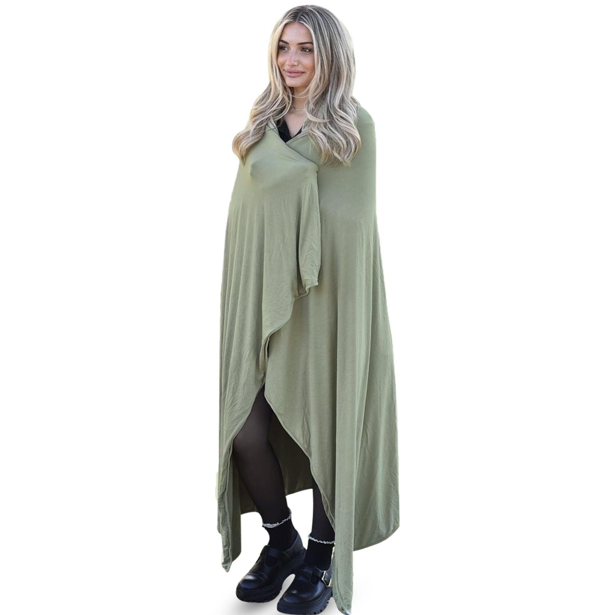 3375 Luxury Viscose Derived From Bamboo Wrap Blanket- Stretchy, Lightweight
